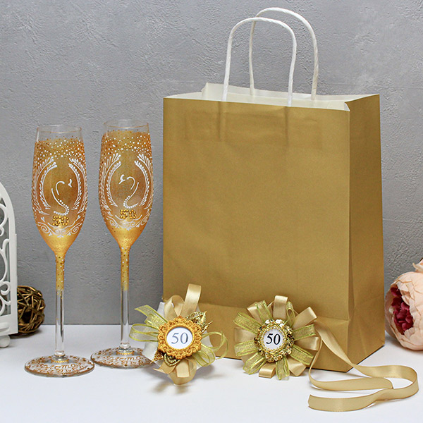 Подарочный набор на золотую свадьбу "Верность"(3)