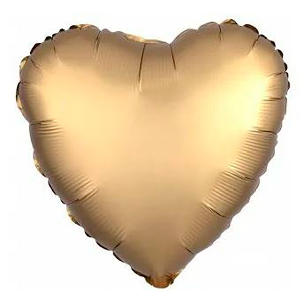 Фольгированный шар "Сердце"(золото мистик)(45 см)