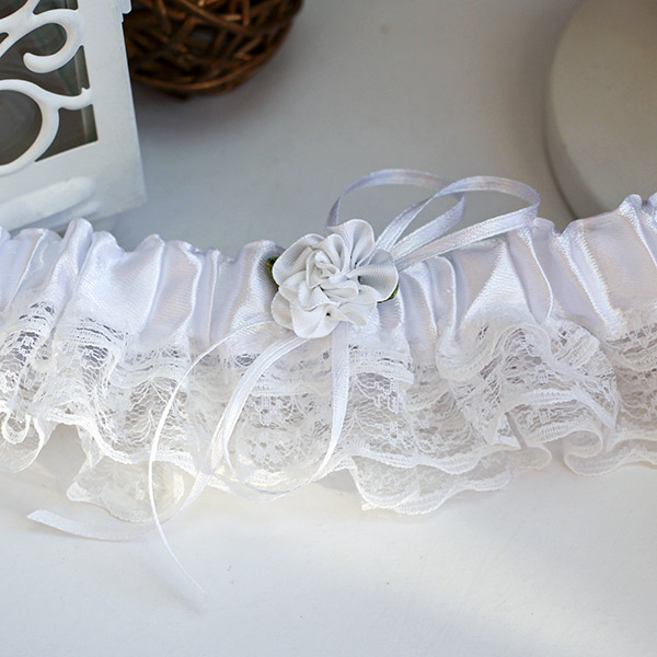 Подвязка для невесты "Мелодия" (белый)