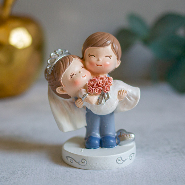 Свадебная фигурка в торт "Милая пара" (дизайн 3; 10 см)