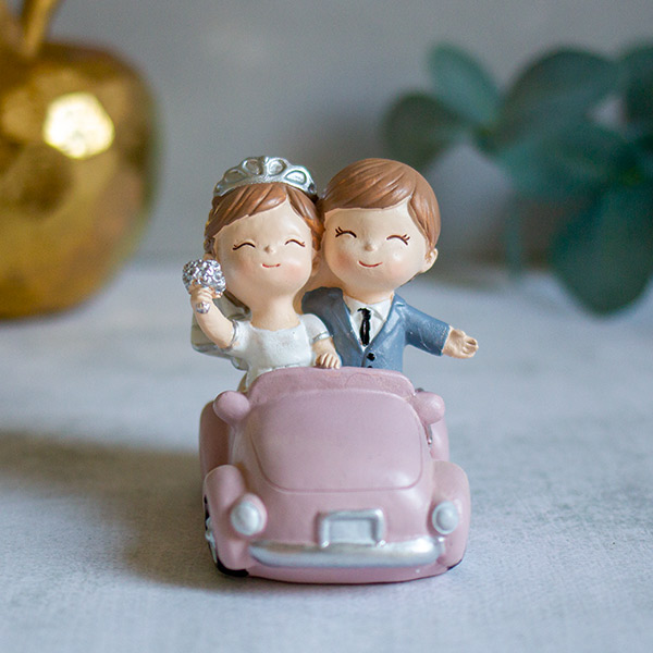 Свадебная фигурка в торт "Милая пара" (дизайн 4; 9 см)