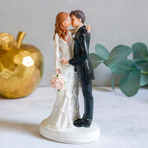 Свадебная фигурка в торт "Нежный поцелуй" (17,5 см)