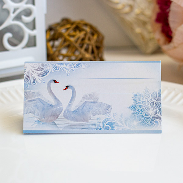 Рассадочная карточка для гостей "Лебеди"
