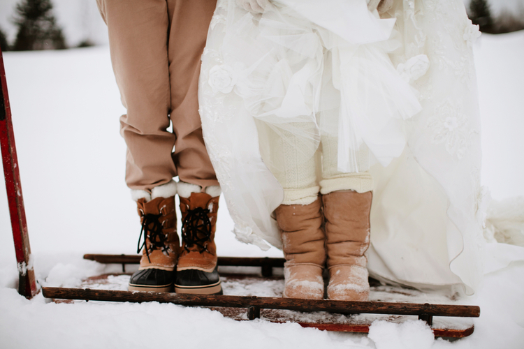 Зимняя свадебная фотосессия