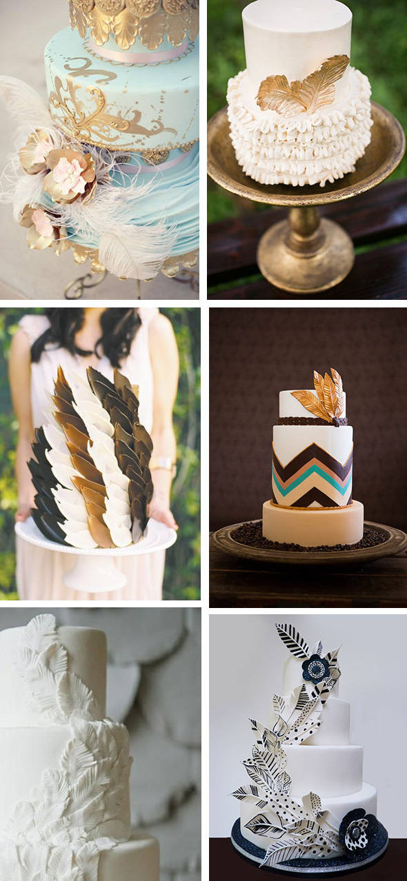 feather-wedding-cakes