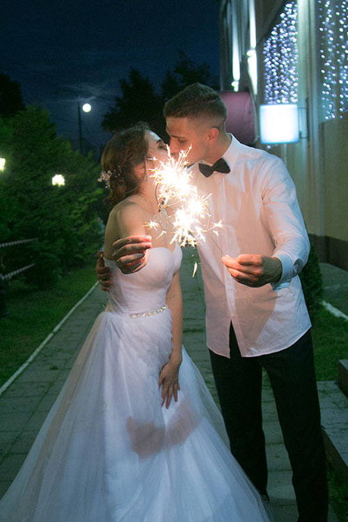 Бенгальские огни на свадьбу Сергея и Александры