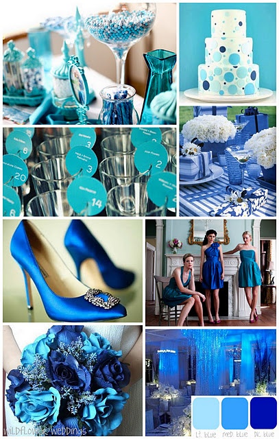 Подборка синих свадебных аксессуаров